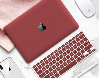 wine red macbook case