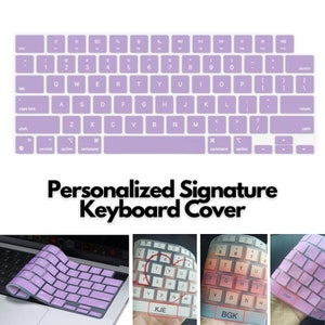 Personalized Initial Name Keyboard Cover for MacBook Pro 13 14 16, MacBook Air 13 15 inch, Cute MacBook Keyboard Skin for MacBook M1 M2 M3