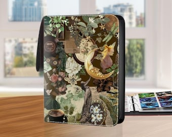 Whimsigoth Collage Trading Card Binder with 400/900 Pockets, Card Storage for TCG/MTG/Sport/Game Card Collection, Gift for Collectors, Kids