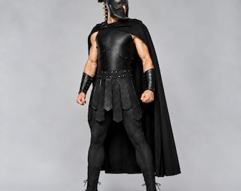 Agamemnon Costume with Helmet for Odyssey, Halloween Carnival Party Cosplay, Spartan Warriors Outfit