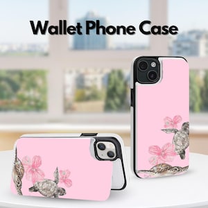 Meeresschildkröten Ästhetische Flip iPhone Handyhülle für iPhone 16 15 Pro Max, iPhone 16 16E 15 14 13 12 11, iPhone Pro Max, Pro Plus