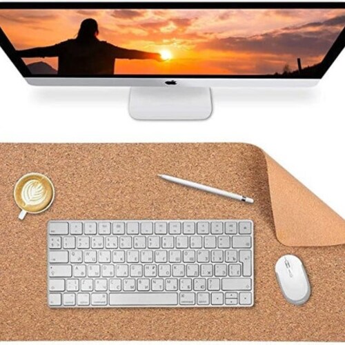 Handmade Cork Leather Desk Mat Etsy