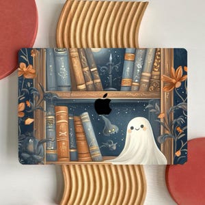 Ghost in Library MacBook Case for MacBook Air 15 13, MacBook Pro 16 14 13 inch, M4 M3 M2, MacBook Protective Case Cover