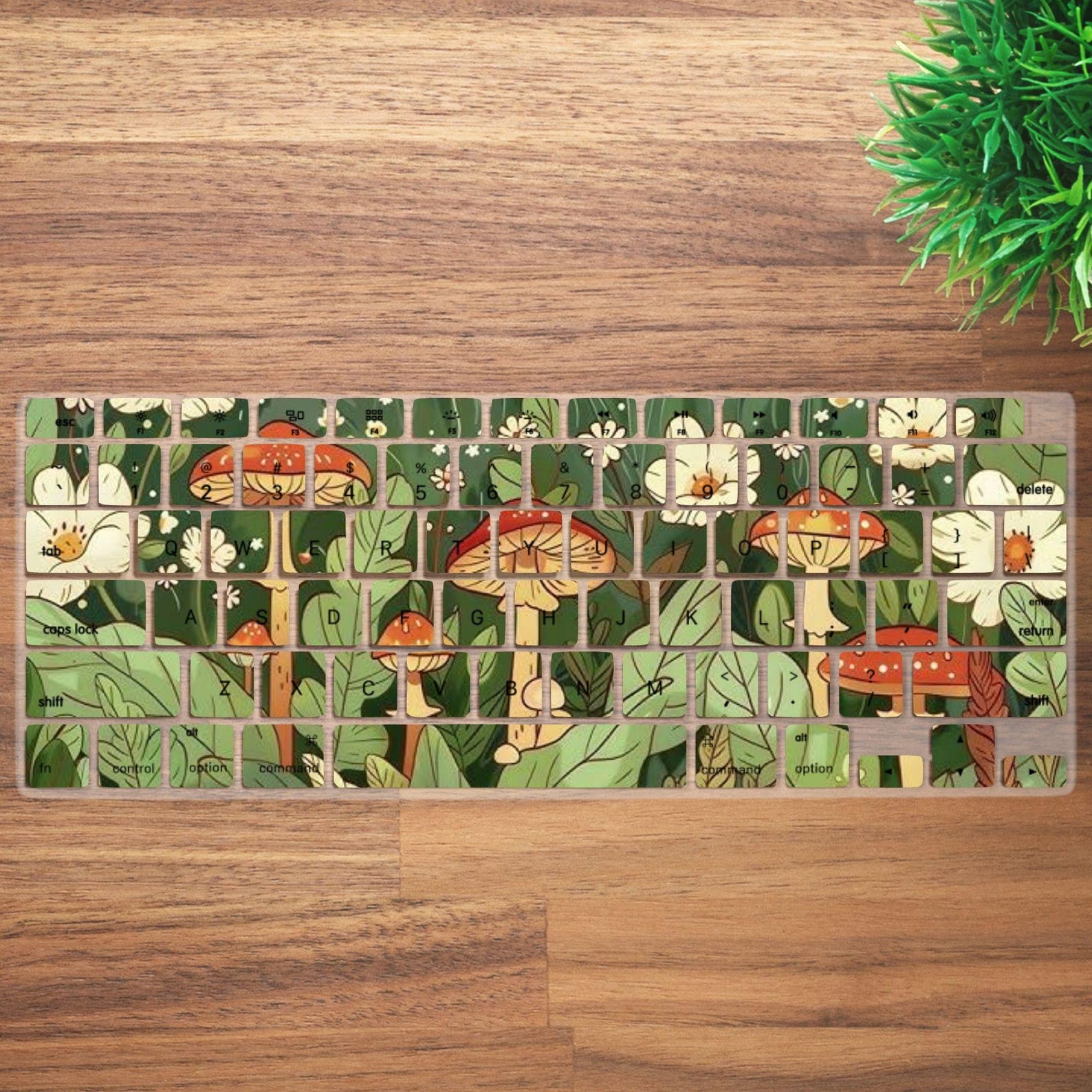 Whimsy Keyboard Whimsical Mushroom Aesthetic Keyboard Cover for MacBook Pro 13 14 16 ...