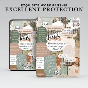 Gepersonaliseerde Kindle-hoes met Bijbelcitaat en christelijke afbeelding voor 7"/6.8" Kindle Paperwhite 12 11, Kindle 11 10, Kindle Scribe en Kindle Colorsoft