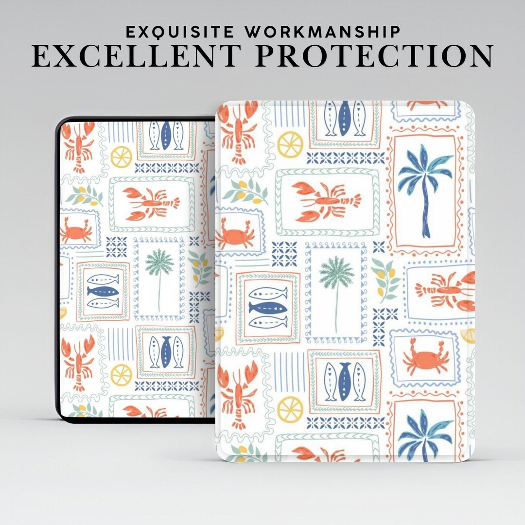 Tropical Beach Kindle Case With Hand Grip for Kindle 6" 6.8" 7 Inch ...