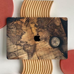 Funda protectora con mapa del mundo para MacBook Neo, MacBook Air/Pro