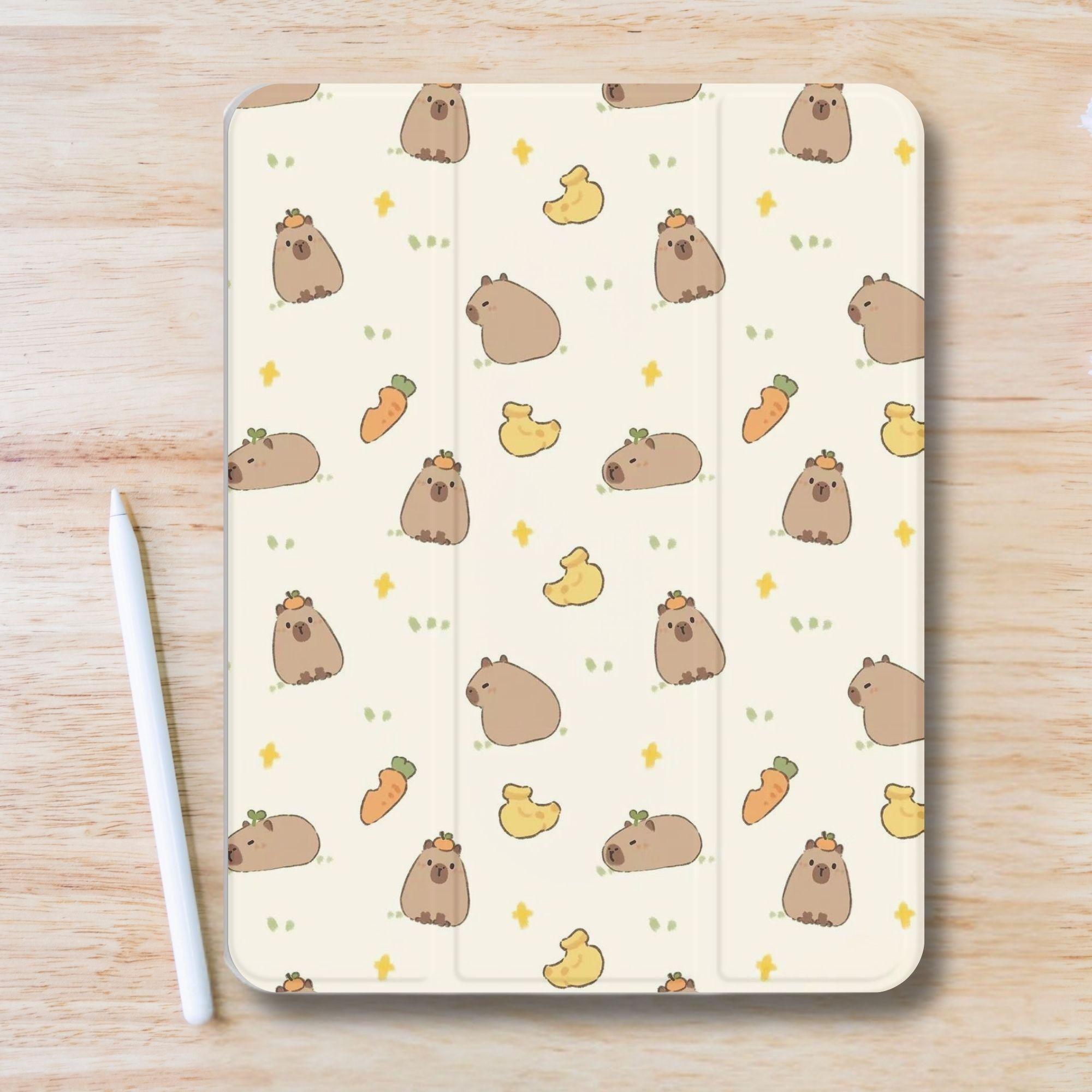 Personalized Capybara Collage Aesthetic iPad Case W Pen Slot, Trifold ...