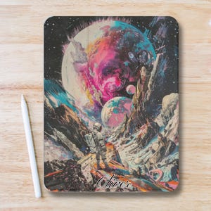 Personalized Astronaut Space Aesthetic iPad Case w Pen Slot, Slim Trifold Stand iPad Flip Case for iPad Pro 13 12.9 11, iPad Air, iPad Mini