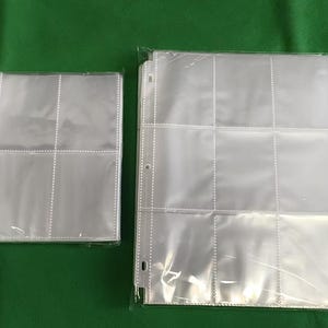 trading card sleeve pages Fabmaker 648 Pockets Double Side Sleeves,9 Pocket Card Sleeves This Pack Comes With 25 Sleeves BAZIC Side Loading 9-Pockets Double