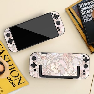 Sött blommigt Switch-fodral till Nintendo Switch 2/Switch, dockningsbart skyddande skal, reptåligt, stötdämpande