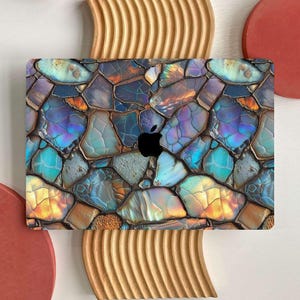 Cute Stone Pattern Aesthetic MacBook Case for MacBook Air 15 13, MacBook Pro 16 14 13 inch, M3 M2 M1, MacBook Protective Case Cover