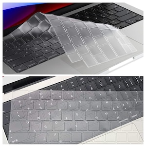 Transparent Clear Personalized Name Keyboard Cover Skin for MacBook Pro 13 14 16 inch, MacBook Air 13 15, A2941 A2681 A2337 A2338 M2 M3