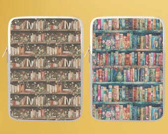 Cute Bookshelf Aesthetic Protective Sleeve for 10 11 12 13 14 15 inch MacBook Air/Pro, Laptop, iPad, Mini iPad, iPad Pro Tablet Case Cover