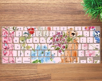 Pink Scrapbook Keyboard Cover for MacBook Air 13 15,  MacBook Neo, MacBook Pro 13 14 16 inch, Protective Skin
