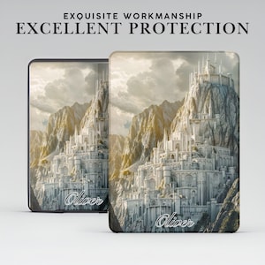 Personalisierte Fantasy Landschaft Kindle Hülle mit Handgriff für Kindle 6 Zoll 6.8 Zoll 7 Zoll, Paperwhite 12 11, Kindle Colorsoft/Scribe/Oasis Kindle 10 11