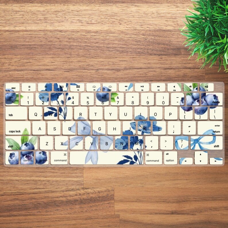 Cherry Blueberry Hearts Collage Aesthetic Keyboard Cover for MacBook