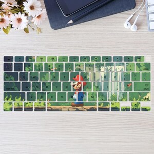 Cartoon Mario Fanart Keyboard Cover for MacBook Pro 13 14 16 inch, MacBook Air 13 15, A2941 A2681 A2337, Laptop Keyboard Skin