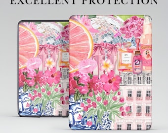 Cute Pattern Aesthetic Kindle Case w Hand Grip for 7&quot;/6.8&quot; Kindle Paperwhite 12 11, Kindle Colorsoft Signature Edition, Kindle 11 10 8 Cover
