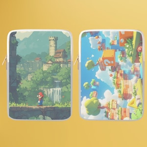 Cartoon Mario Fanart Aesthetic  Protective Sleeve for 12 13 14 15 inch MacBook Air MacBook Pro, Laptop, iPad, iPad Pro Tablet Case Cover