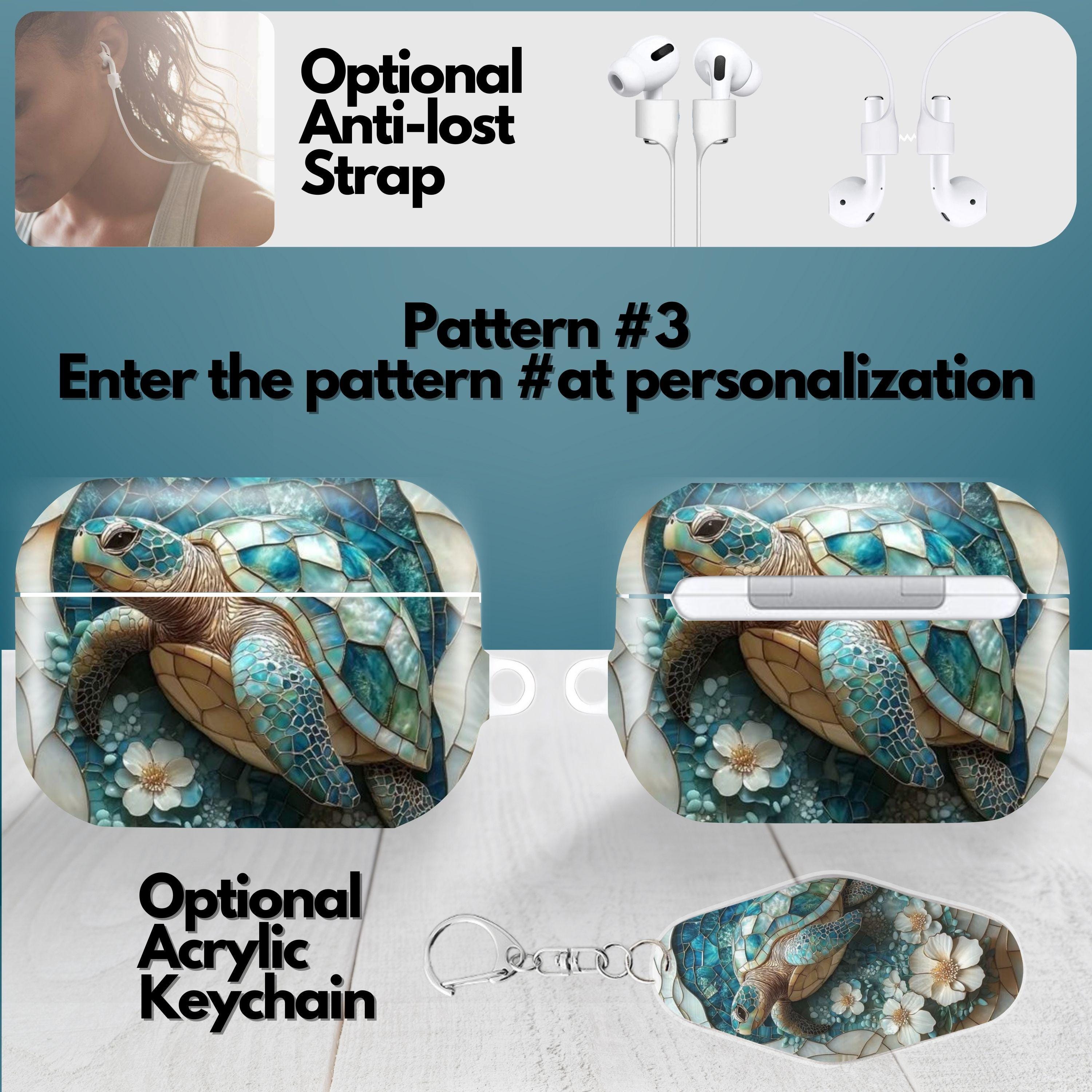 Sea Turtle Stained Glass Airpods Case for Airpods Pro 3 2 1