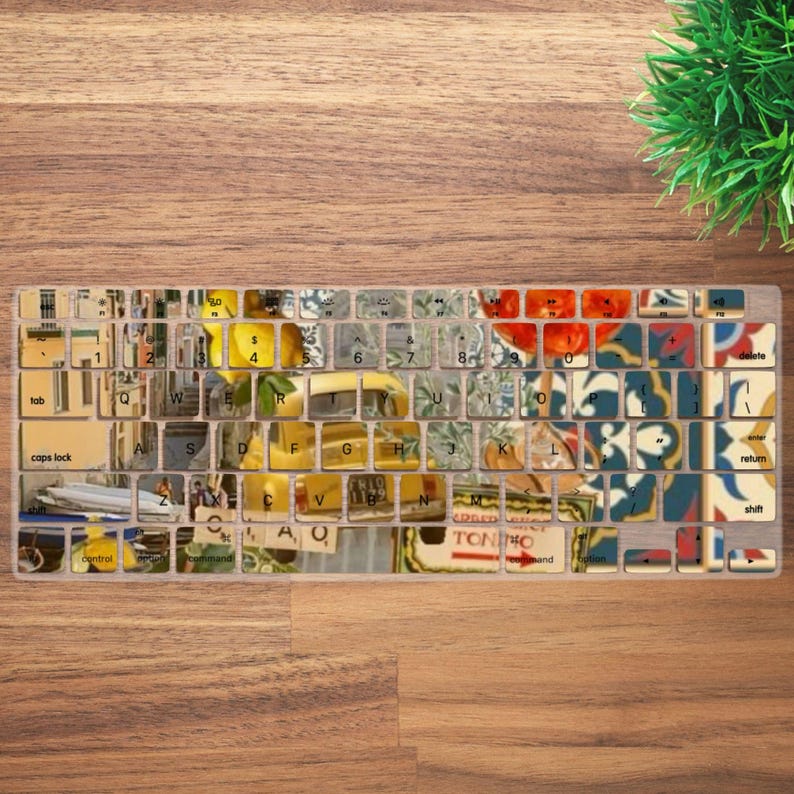 Cute Holiday Aesthetic Scrapbook Keyboard Cover for MacBook Pro 13 14