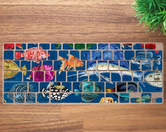Fishing Scrapbook Keyboard Cover for MacBook Pro 13 14 16 inch, MacBook Air 13 15, MacBook Neo, Protective Skin