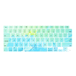 Watercolor Pattern Keyboard Cover for MacBook Pro 13 14 16 / MacBook Air 13 15 Custom Print Initial Name Skin for MacBook A2681 A2337 A2338