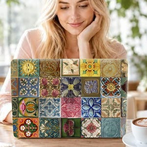 Funky Tile Laptop Case for MacBook Air 15 13, MacBook Pro 16 14 13, MacBook Neo, Protective Cover