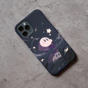 Coque Kirby Fanart Aesthetic Full Print pour iPhone 16 Pro Max, iPhone 16 16E 15 14 13, iPhone Pro Max, iPhone Pro Plus