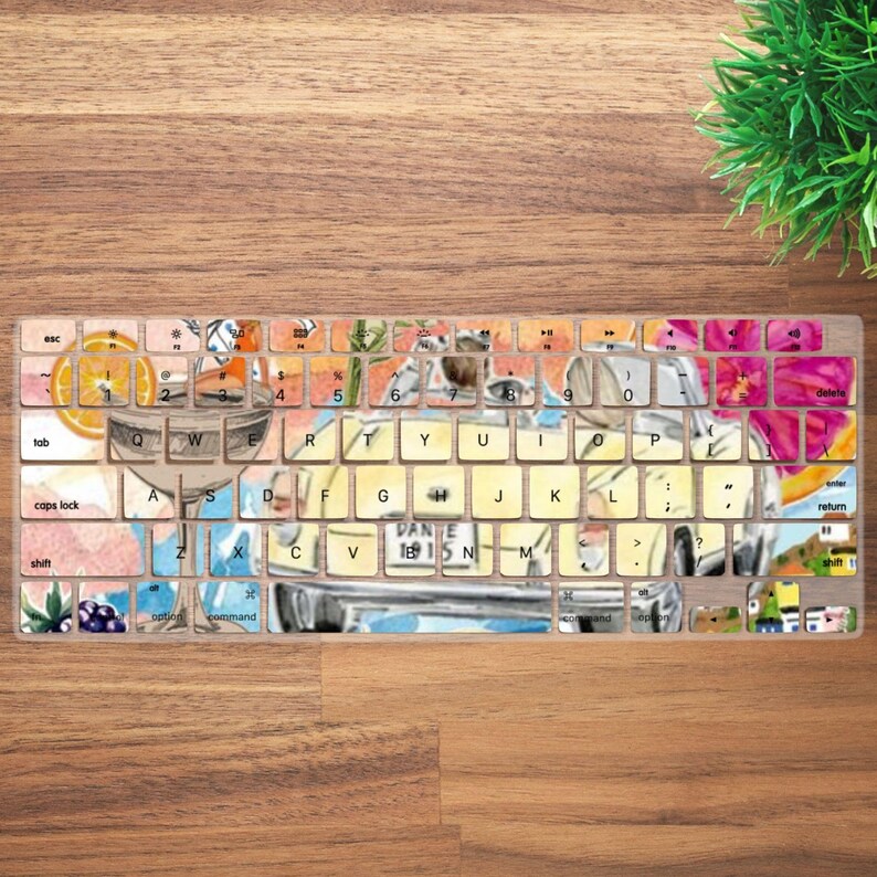 Cute Drawing Aesthetic Scrapbook Keyboard Cover for MacBook Pro 13 14