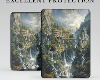 Funda Kindle personalizada con diseño de fantasía y asa para Kindle de 6, 6,8 y 7 pulgadas, Paperwhite de 12 y 11 pulgadas, Kindle Colorsoft/Scribe/Oasis, Kindle de 11 y 10 pulgadas