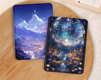 Mountain Star City Kindle Case with Hand Grip for Kindle 11 10, Kindle Paperwhite, Kindle Scribe, Colorsoft, Oasis, Kindle 6" 6.8" 7"