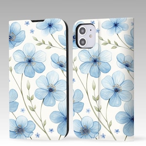 Étui portefeuille coloré et esthétique à fleurs pour iPhone 16 Pro Max, iPhone 16 15 14 13 12, iPhone Pro Max, iPhone Pro, iPhone Plus