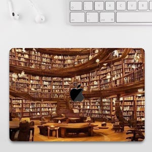 Fantasy Library Aesthetic MacBook Case for MacBook Air 15 13, MacBook Pro 16 14 13 inch, M4 M3 M2, MacBook Protective Case Cover