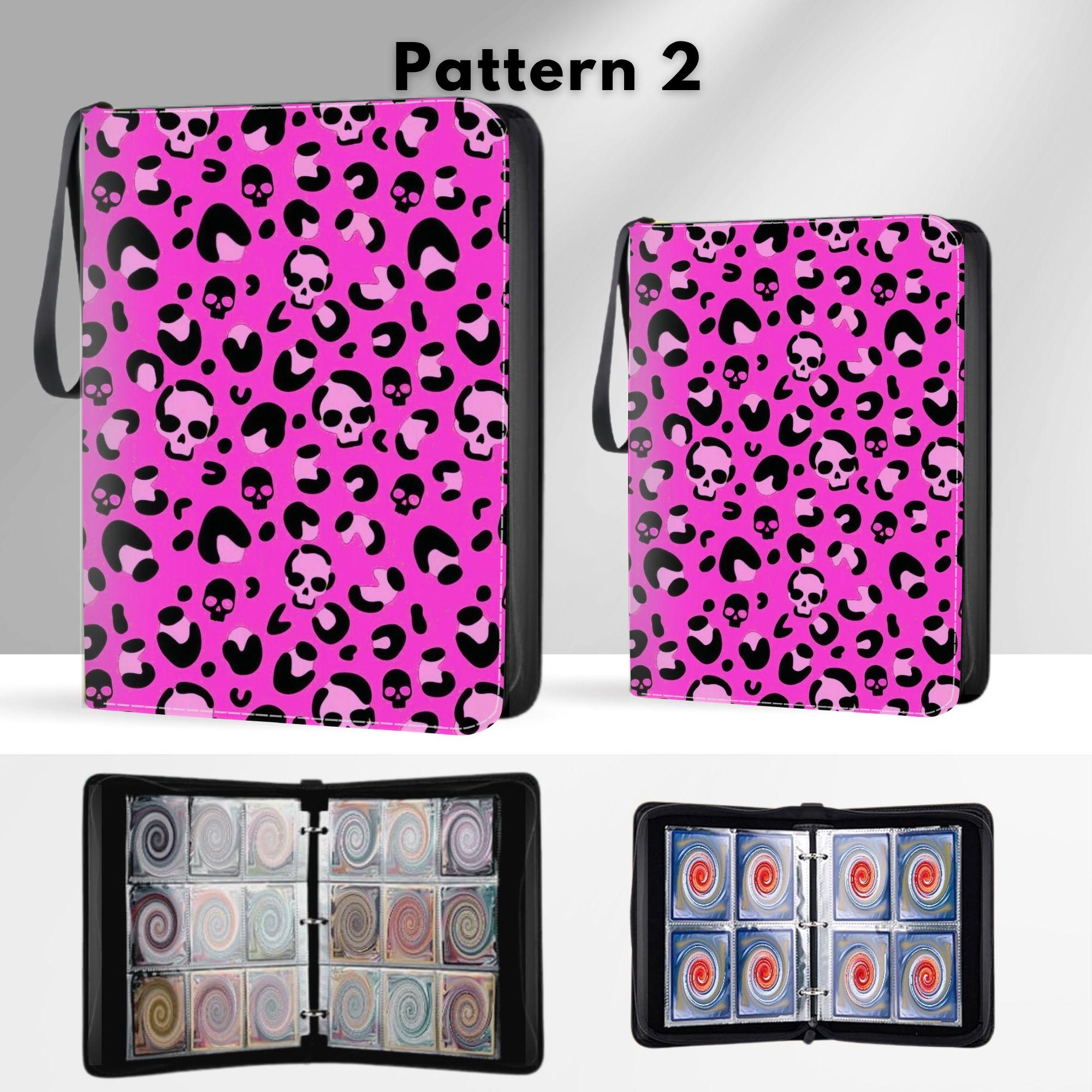 Leopard Skull Trading Card Binder With 400/900 Pockets, Card