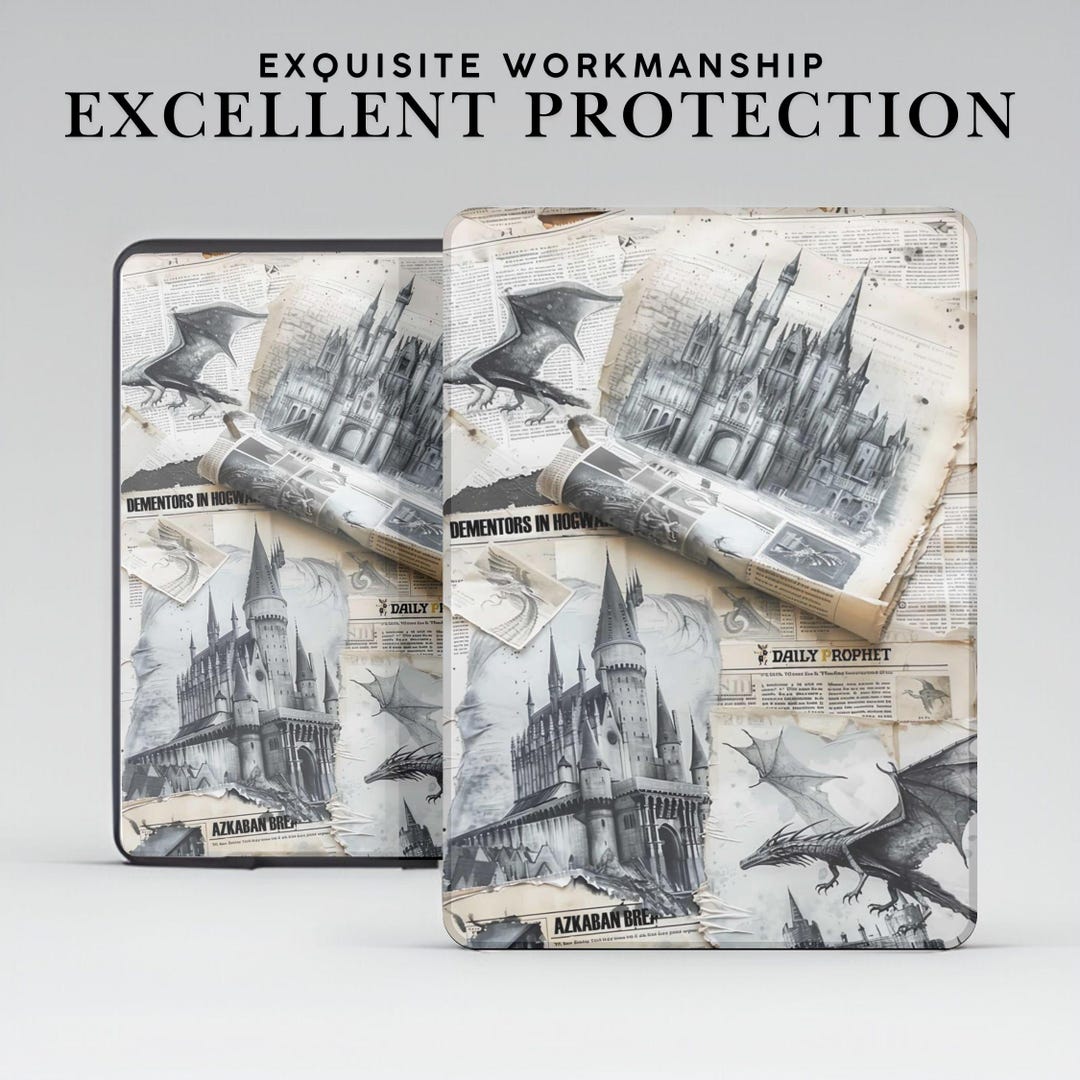 Magic Castle Aesthetic Kindle Case W Hand Grip for 7"/6.8" Kindle