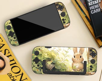 Cover per Switch 2 / Switch OLED con design a coniglietto, custodia protettiva compatibile con dock, antigraffio e antiurto.