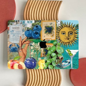 Cute Sun Fruit Aesthetic MacBook Case for MacBook Air 15 13, MacBook Pro 16 14 13 inch, MacBook M4 M3 M2, MacBook 2025 Collage Cover