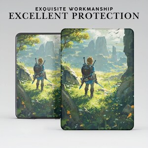 Custodia per Kindle con impugnatura per fan art fantasy da gioco carina per Kindle Paperwhite 12/11 da 7"/6,8", Kindle Colorsoft Signature, Kindle 11/10/8