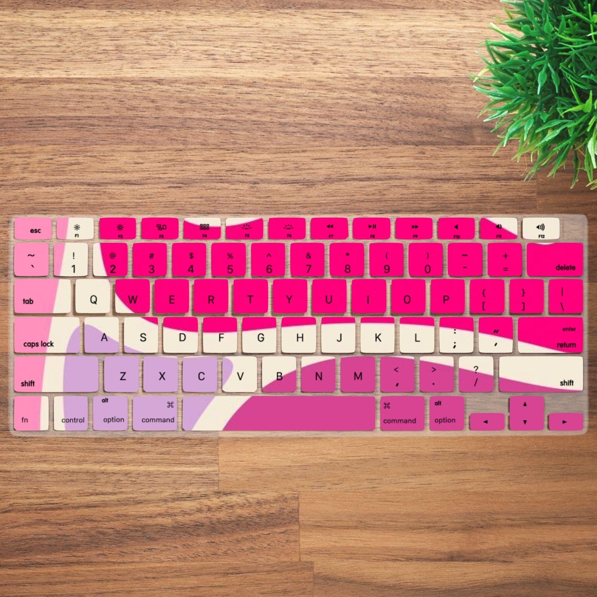 Cute Abstract Swirl Aesthetic Keyboard Cover for MacBook Pro 13 14 16 inch, MacBook Air 13 15, A2941 A2681 A2337 A2338, Laptop Keyboard Skin