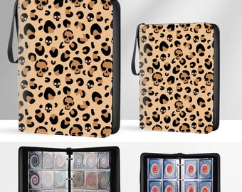 Leopard Skull Trading Card Binder With 400/900 Pockets, Card