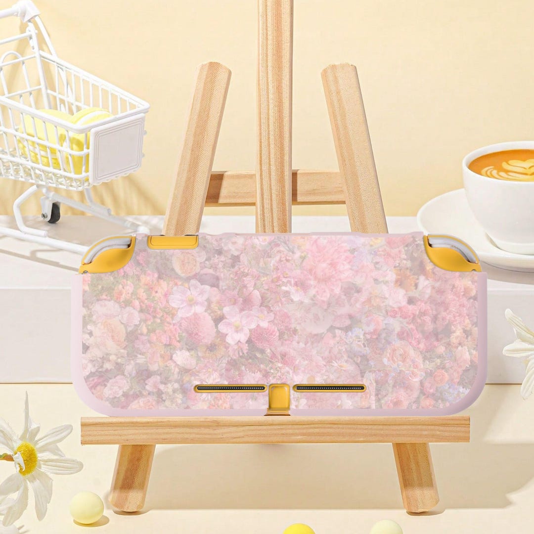 Light Botanical Floral Case for Nintendo Switch Lite, Protective