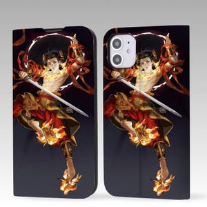 Leuke esthetische fanart geïnspireerd door Nezha Phone Wallet Case voor iPhone 16 Pro Max, iPhone 16 15 14 13, iPhone Pro Max, iPhone Pro, iPhone Plus