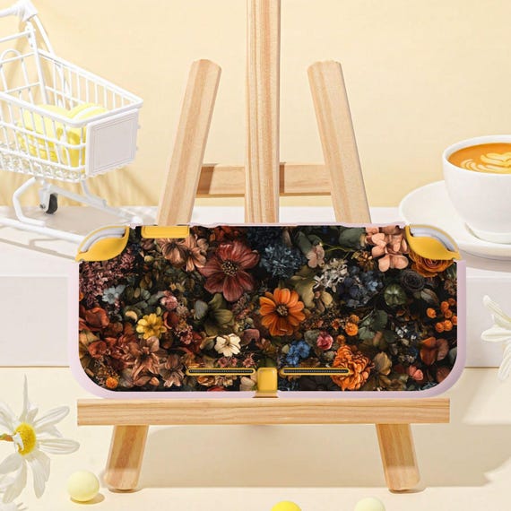 Cute Botanical Art Case for Nintendo Switch Lite, Protective Cover, Shock-Absorption, Anti-Scratch Skin Shell, Optional Screen Protector