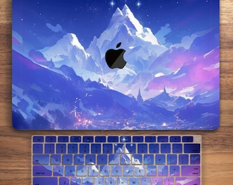 Funda para MacBook con teclado y diseño de fanart de City of Starlight para MacBook Air de 13, 15, MacBook Pro de 13, 14 y 16 pulgadas y MacBook Neo