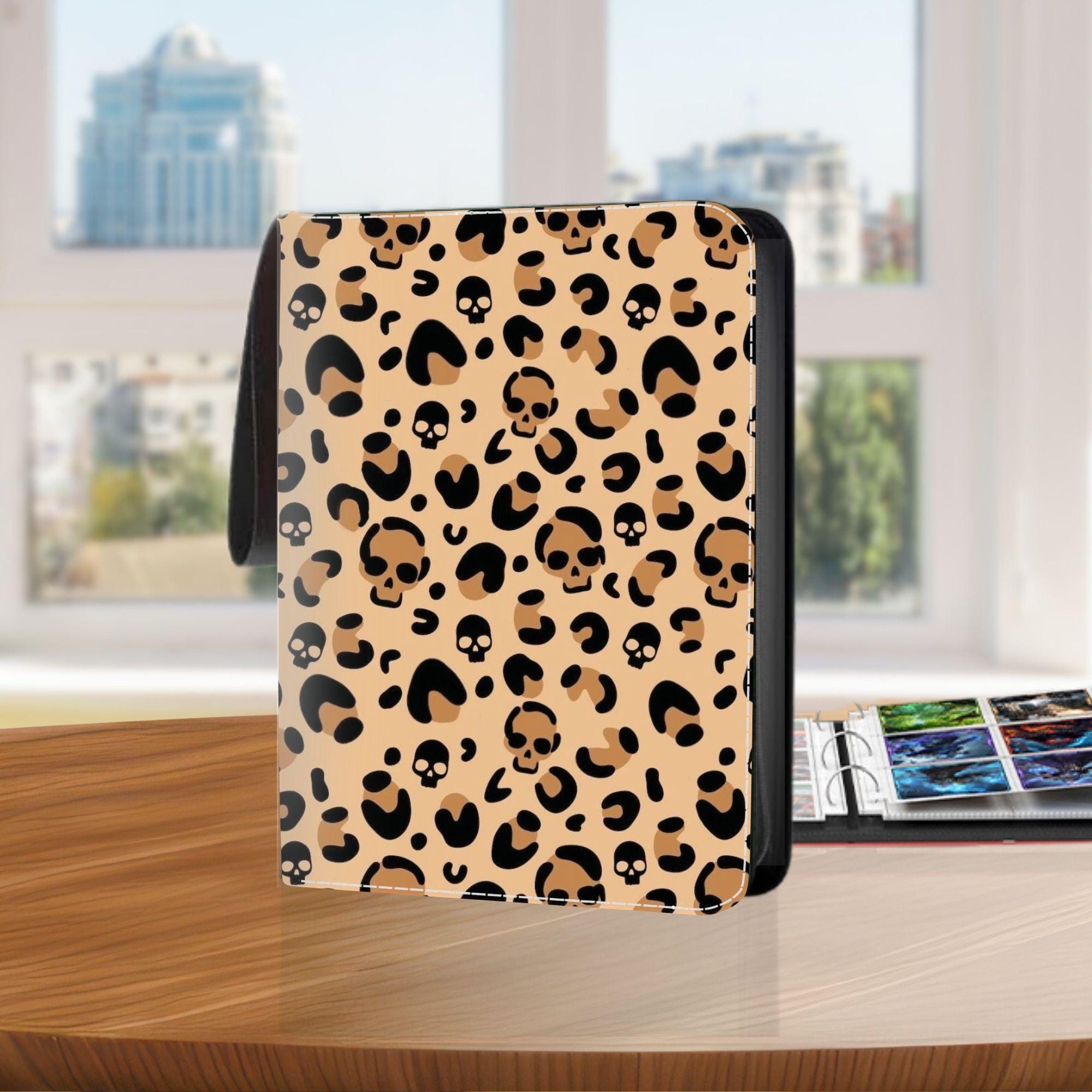 Leopard Skull Trading Card Binder With 400/900 Pockets, Card