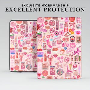 Custodia per Kindle con motivo carino ed estetica e impugnatura per Kindle Paperwhite 12/11 da 7"/6,8", Kindle Colorsoft Signature Edition, Kindle 11/10/8.