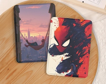 Anime Spider Kindle Case with Hand Grip for Kindle 11 10, Kindle Paperwhite, Kindle Scribe, Colorsoft, Oasis