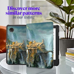 Fantasy Scenery Art Aesthetic Kobo Case with Hand Strap for Kobo Libra Color 7", Libra 2 7 inch, Kobo Clara BW/Color 6", Clara 2E/HD 6"